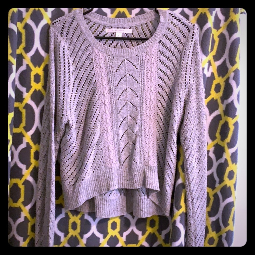 Grey cable knit